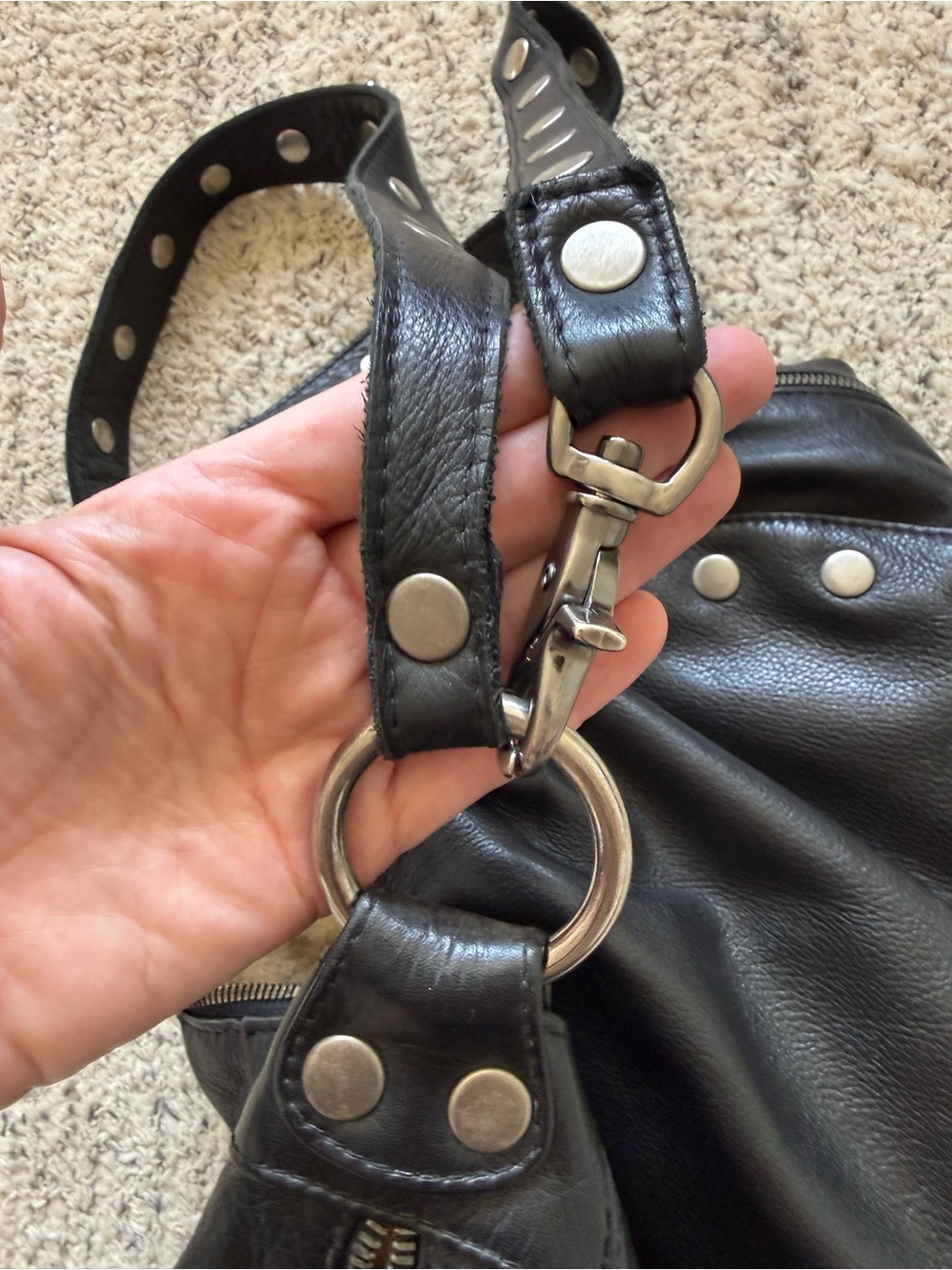 Hammitt studded hobo style with adjustable strap - Picture 12 of 12